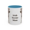 11oz Irish Terrier Dog Mom Mug, Light Blue, front view