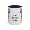 11oz Irish Terrier Dog Mom Mug, Navy, front view