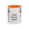 11oz Irish Terrier Dog Mom Mug, Orange, front view
