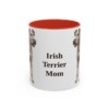 11oz Irish Terrier Dog Mom Mug, Red, front view