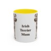 11oz Irish Terrier Dog Mom Mug, Yellow, front view