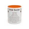 11oz Irish Terrier Mug, Orange, front view