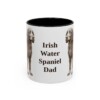 11oz Irish Water Spaniel Dog Dad Mug, Black, front view