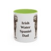 11oz Irish Water Spaniel Dog Dad Mug, Light Green, front view