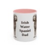 11oz Irish Water Spaniel Dog Dad Mug, Pink, front view