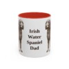 11oz Irish Water Spaniel Dog Dad Mug, Red, front view