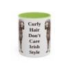 11oz-irish-water-spaniel-mug-humor-light-green-1 11oz Funny Irish Water Spaniel Mug, Light Green, front view