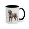 11oz Irish Water Spaniel Latin Mug, Black, right side view
