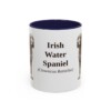 11oz Irish Water Spaniel Latin Mug, Navy, front view