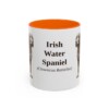 11oz Irish Water Spaniel Latin Mug, Orange, front view