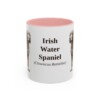 11oz Irish Water Spaniel Latin Mug, Pink, front view