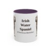 11oz Irish Water Spaniel Latin Mug, Purple, front view