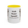 11oz Irish Water Spaniel Latin Mug, Yellow, front view