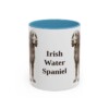 11oz Irish Water Spaniel Mug, Light Blue, front view