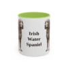 11oz Irish Water Spaniel Mug, Light Green, front view