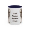 11oz Irish Water Spaniel Dog Mom Mug, Navy, front view
