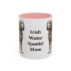 11oz Irish Water Spaniel Dog Mom Mug, Pink, front view