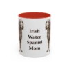 11oz Irish Water Spaniel Dog Mom Mug, Red, front view
