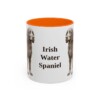 11oz Irish Water Spaniel Mug, Orange, front view
