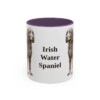 11oz Irish Water Spaniel Mug, Purple, front view