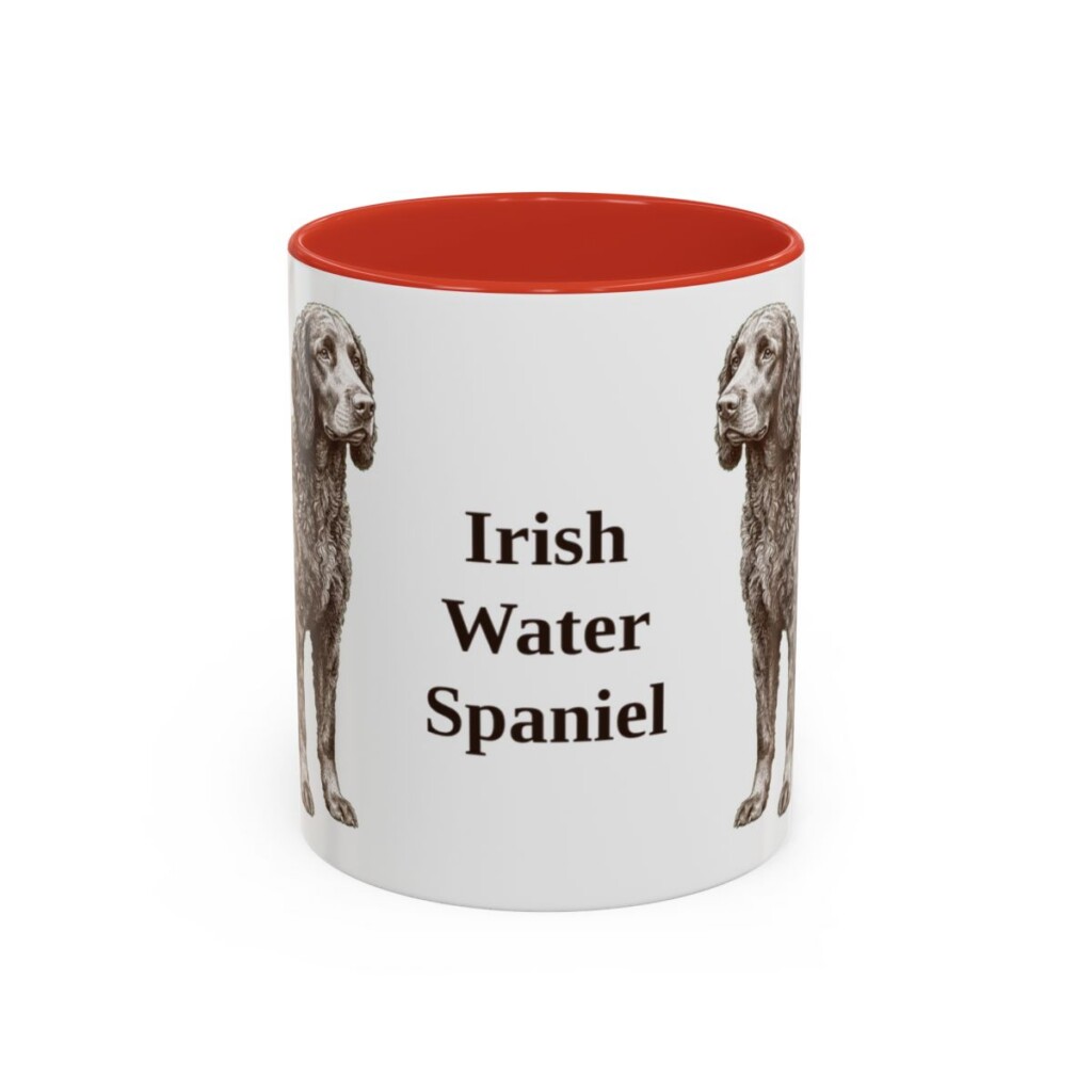 11oz Irish Water Spaniel Mug, Red, front view