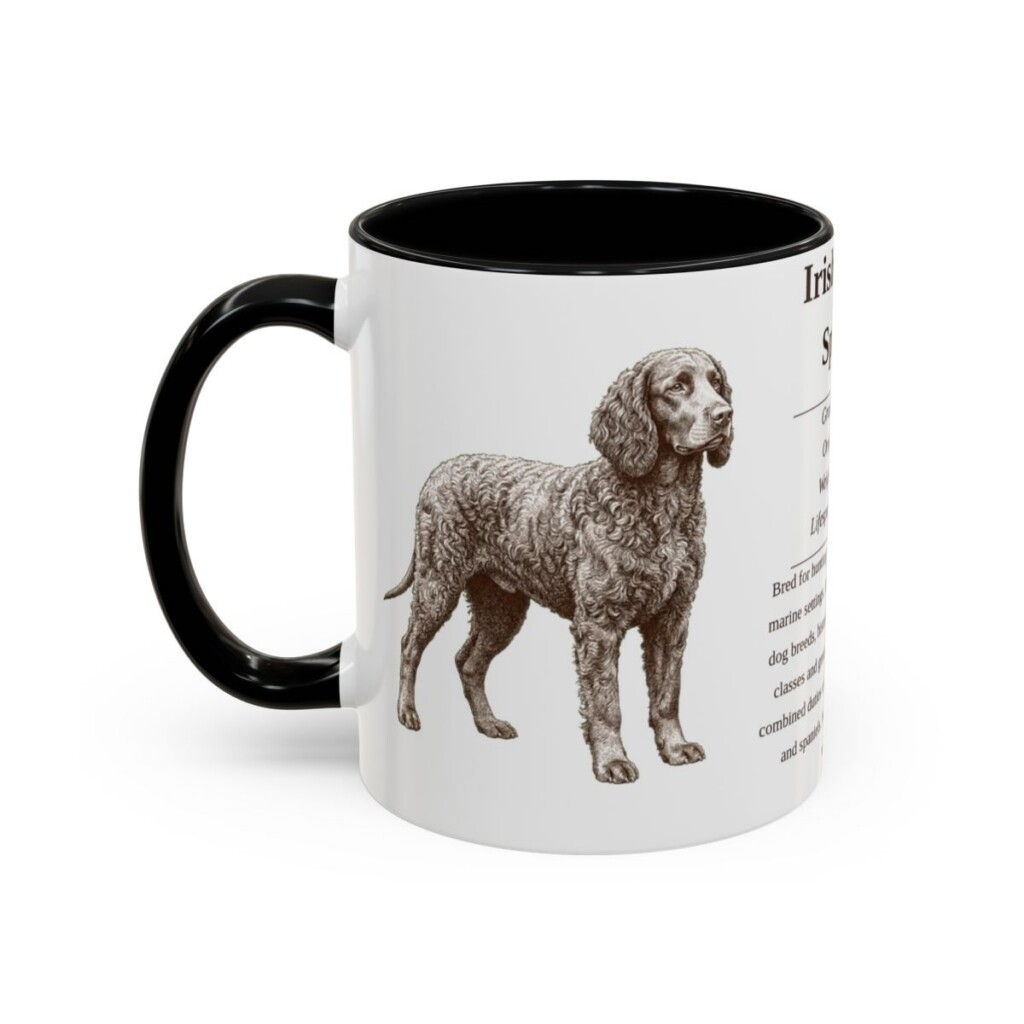 11oz irish water spaniel mug, Black