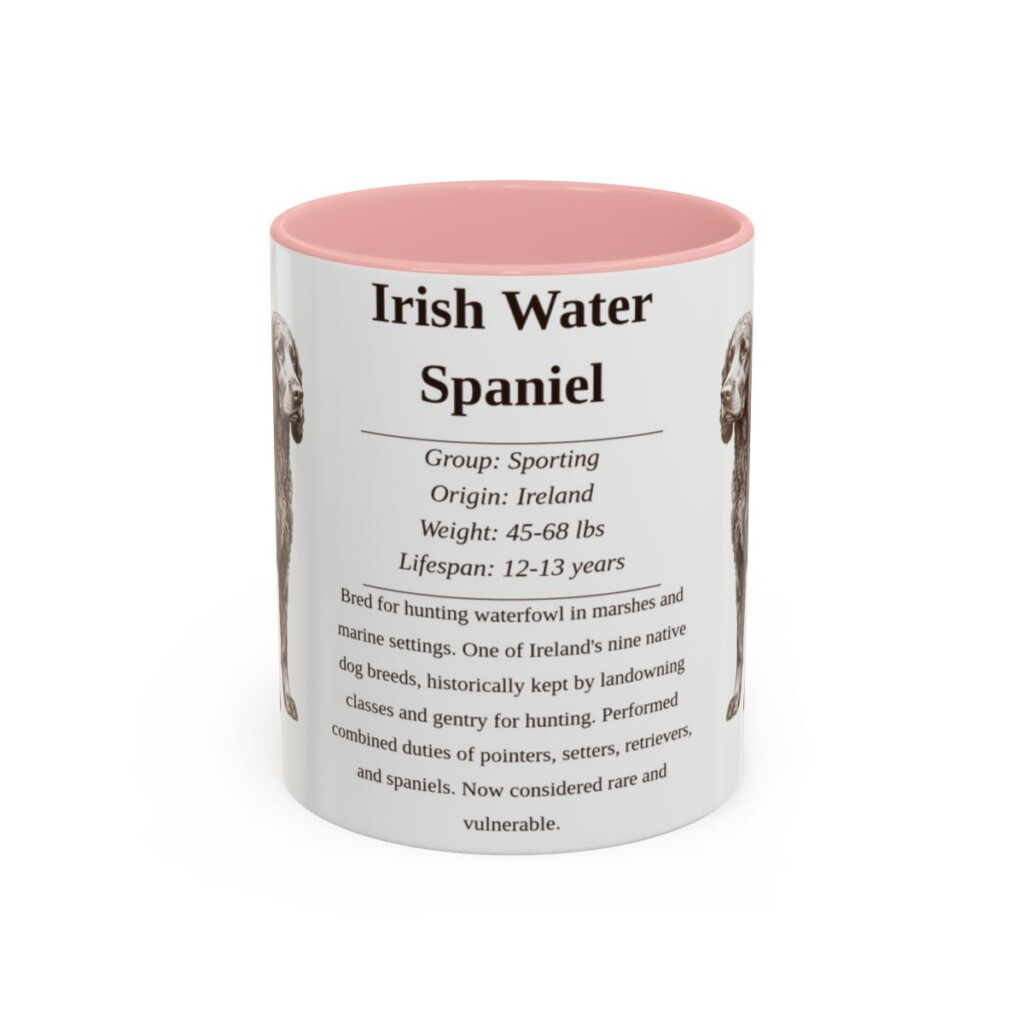 11oz irish water spaniel mug, Pink