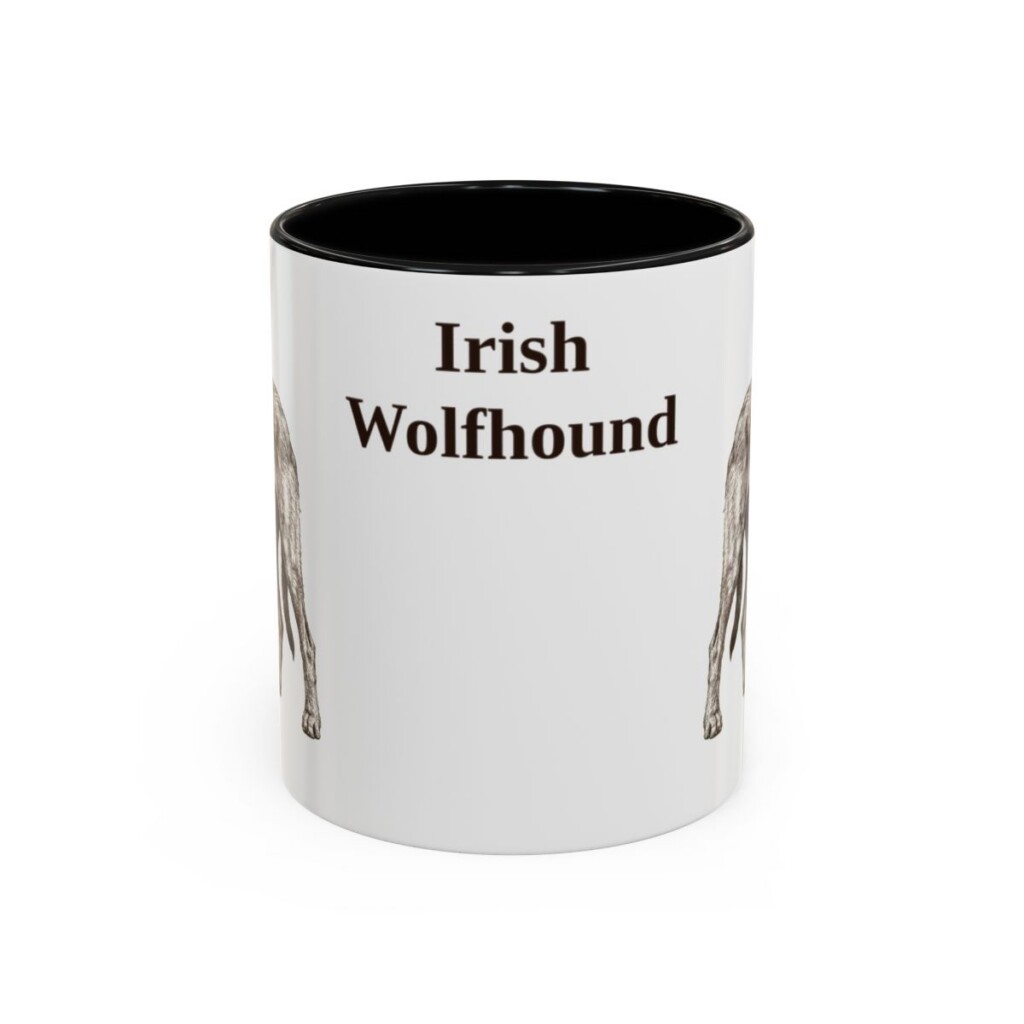 11oz irish wolfhound mug, Black