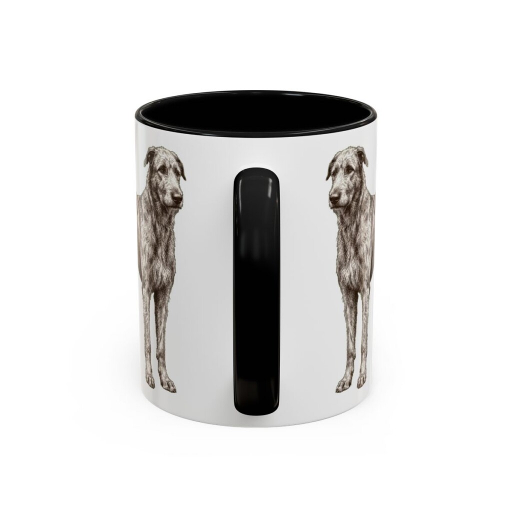 11oz irish wolfhound mug, Black