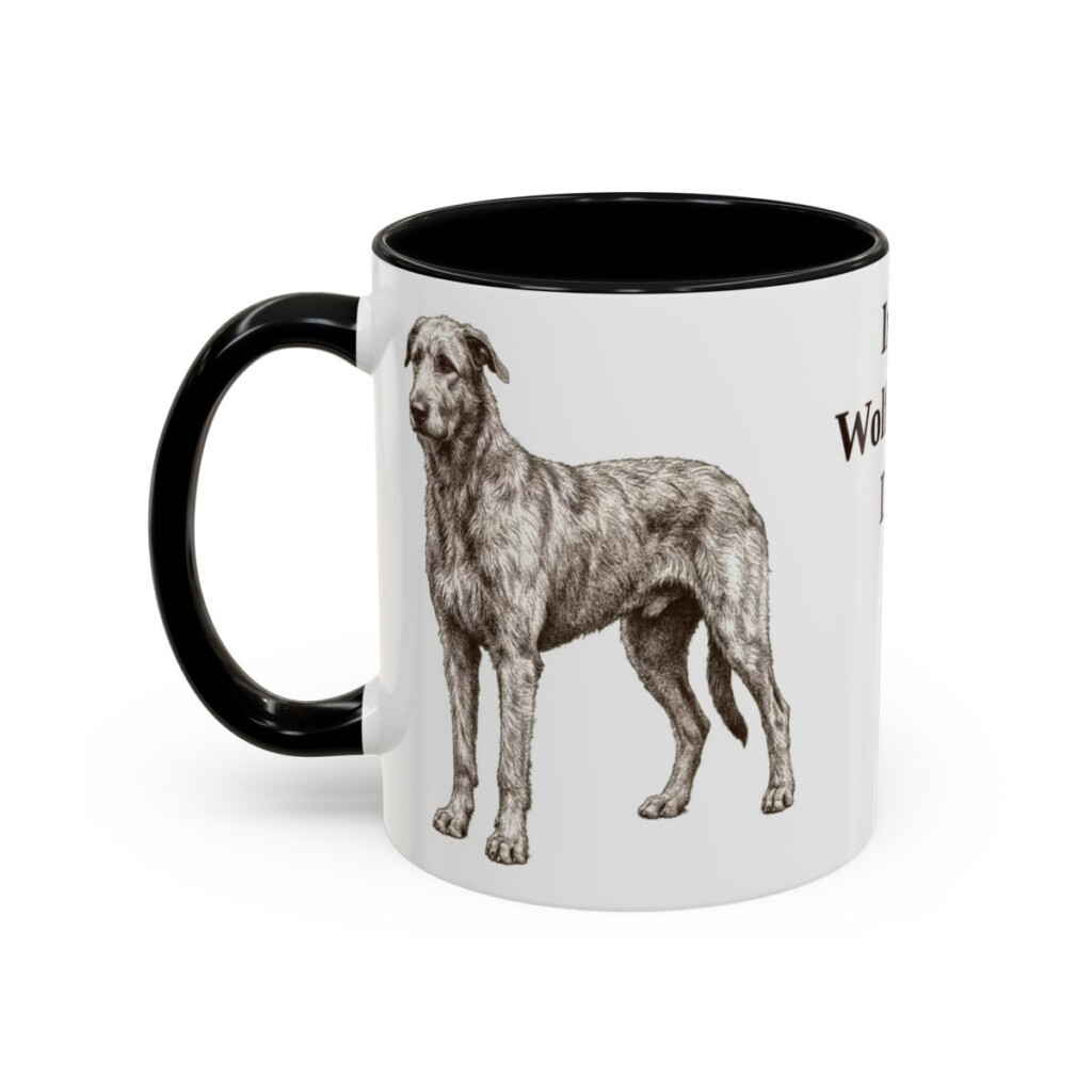 11oz irish wolfhound mug, Black