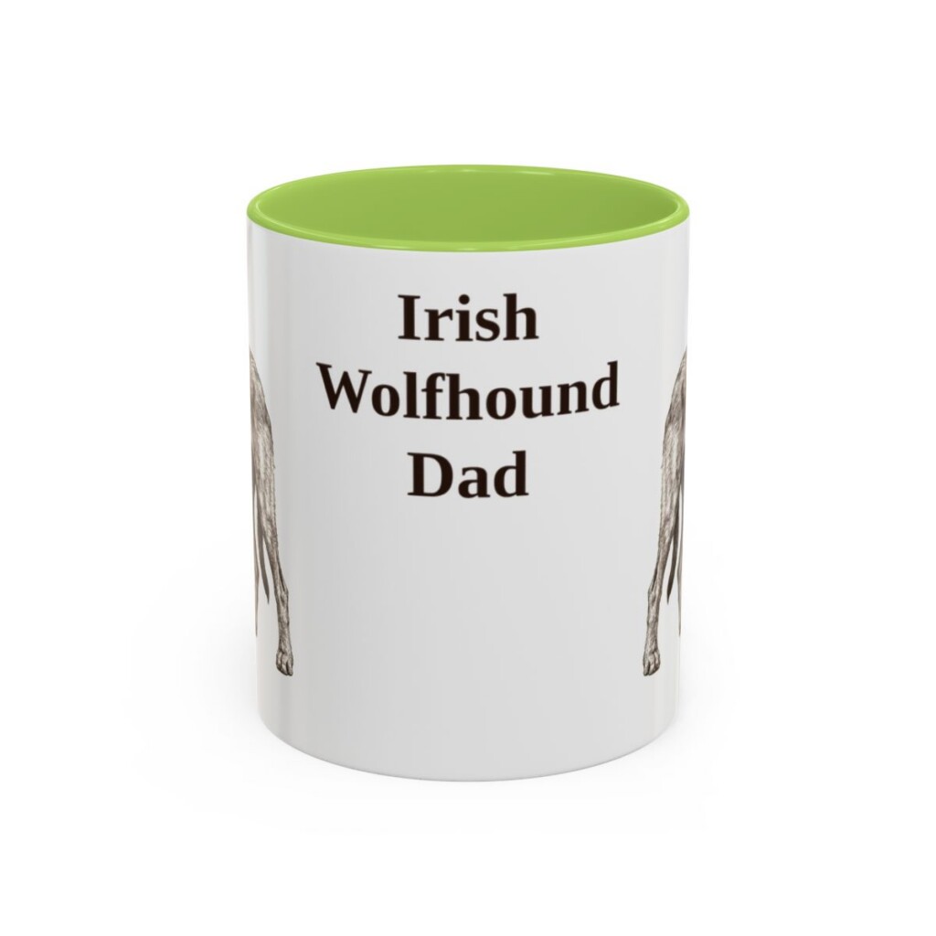 11oz irish wolfhound mug, Light Green