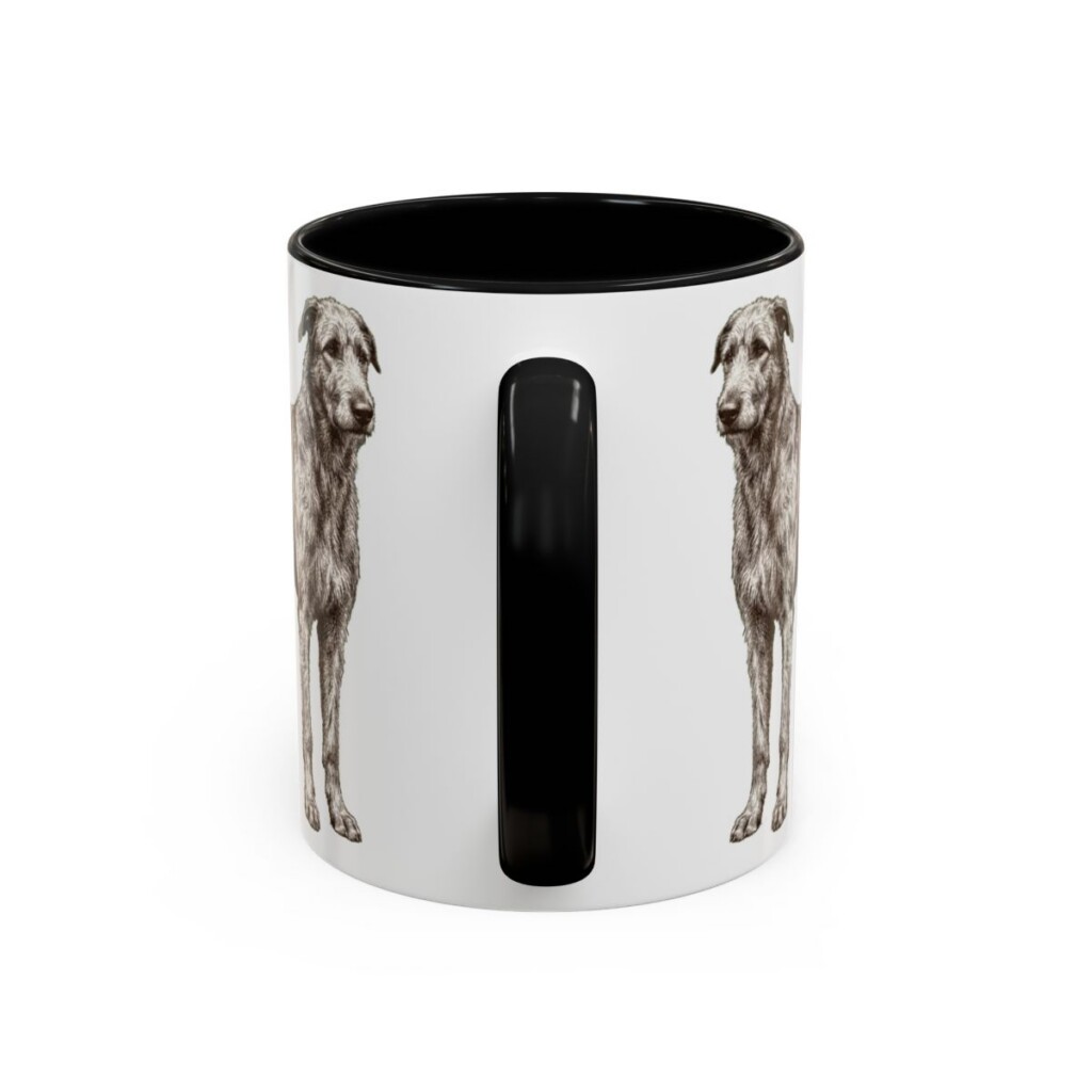 11oz irish wolfhound mug, Black
