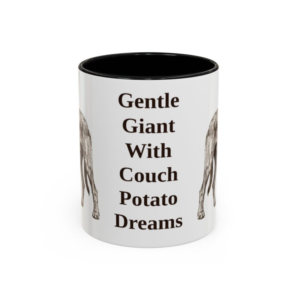 11oz irish wolfhound mug, Black