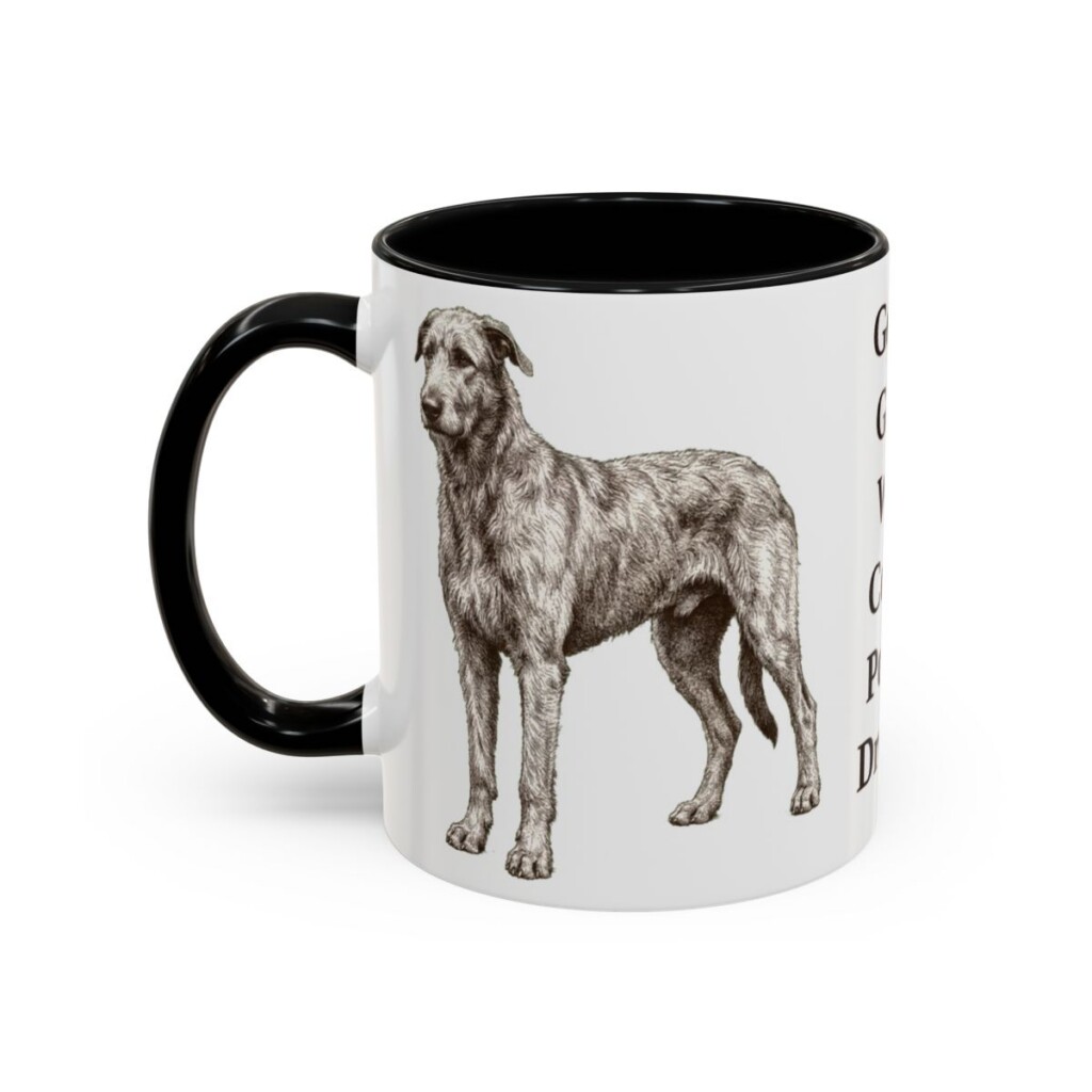 11oz irish wolfhound mug, Black