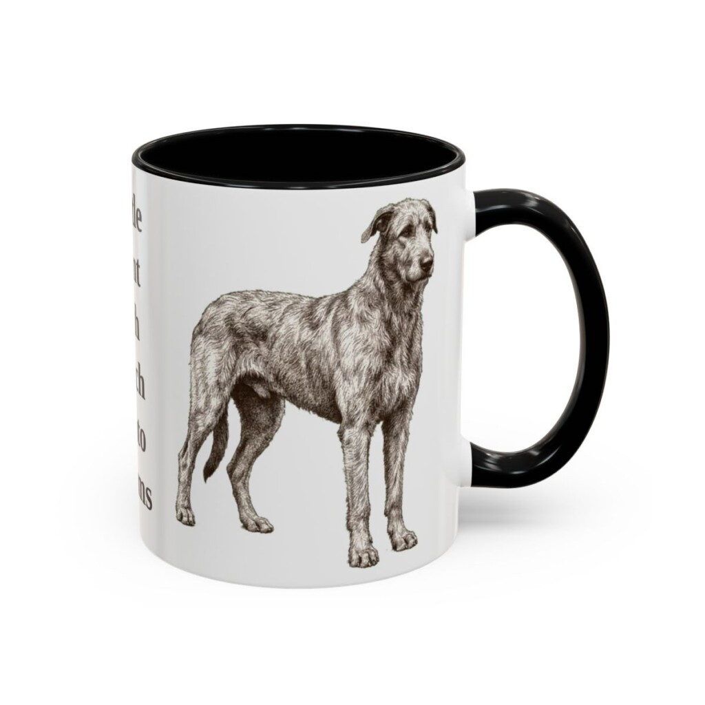 11oz irish wolfhound mug, Black