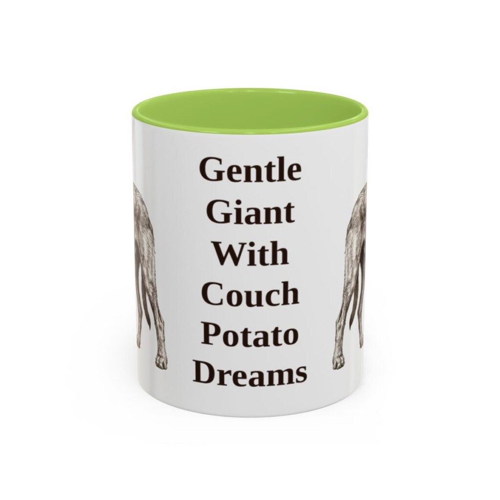 11oz irish wolfhound mug, Light Green