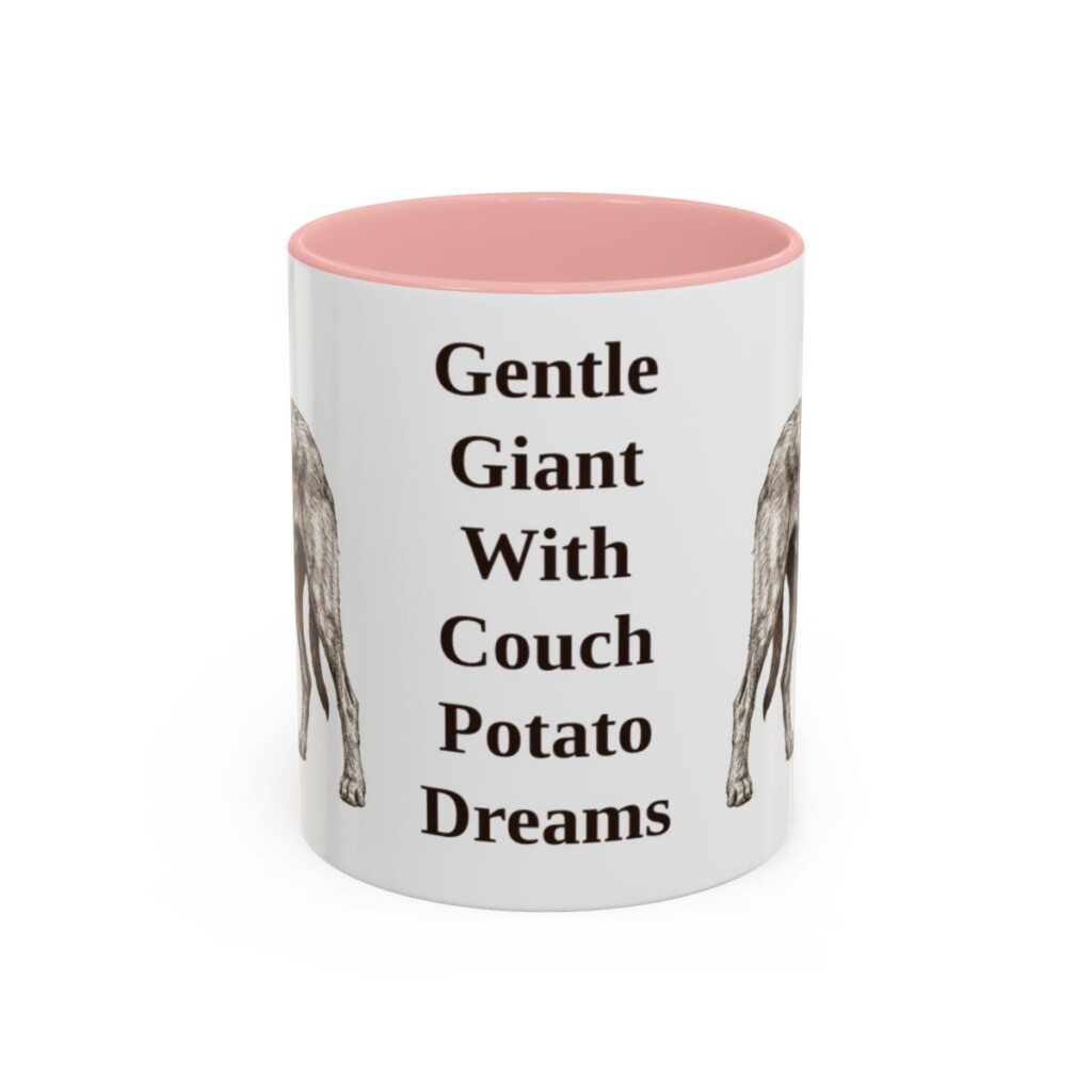 11oz irish wolfhound mug, Pink
