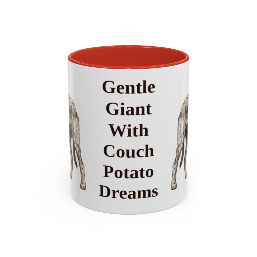 11oz irish wolfhound mug, Red