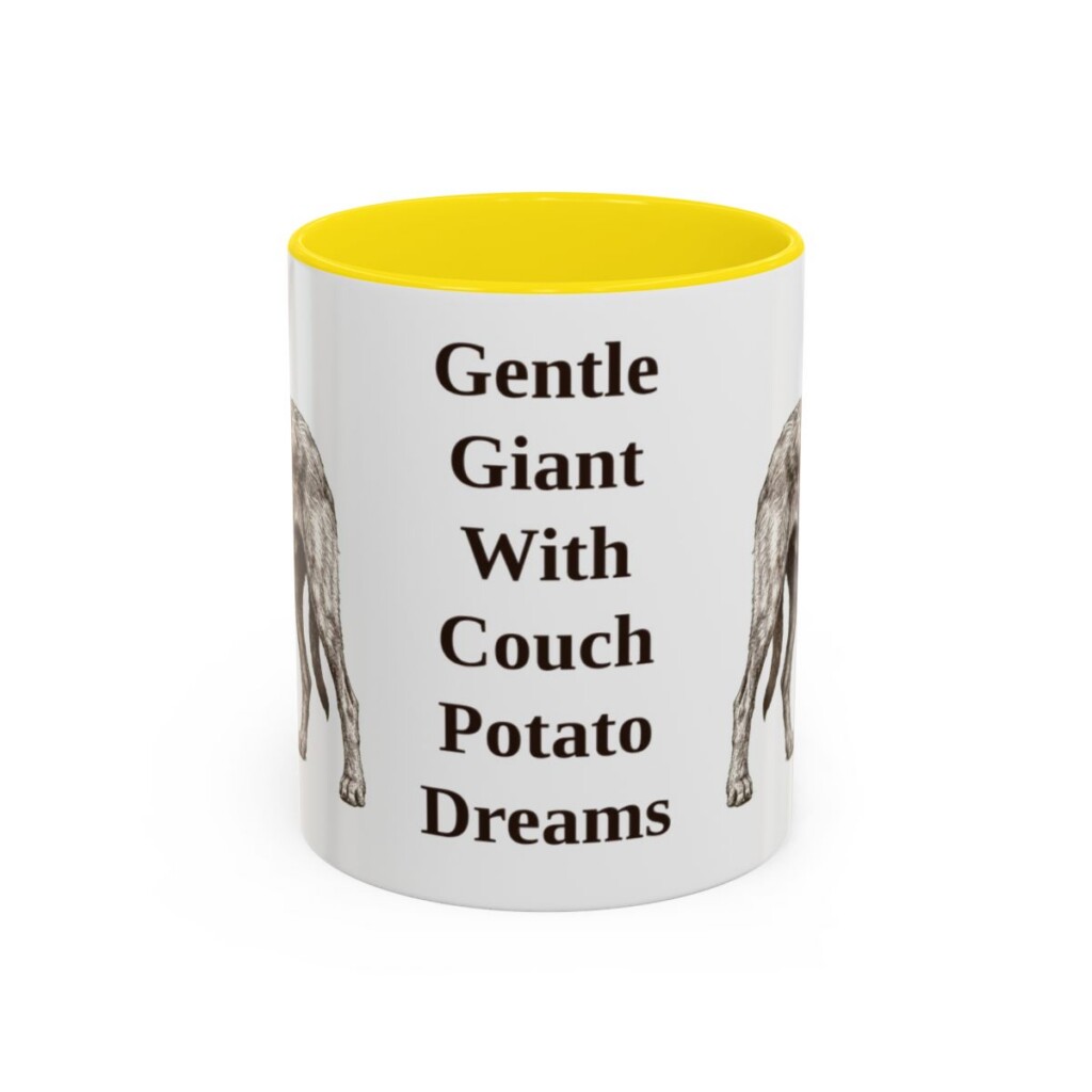 11oz irish wolfhound mug, Yellow