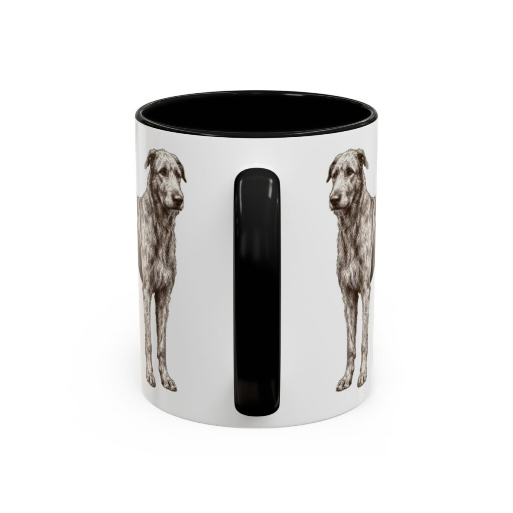 11oz-irish-wolfhound-mug-latin-black-back 11oz irish wolfhound mug, Black