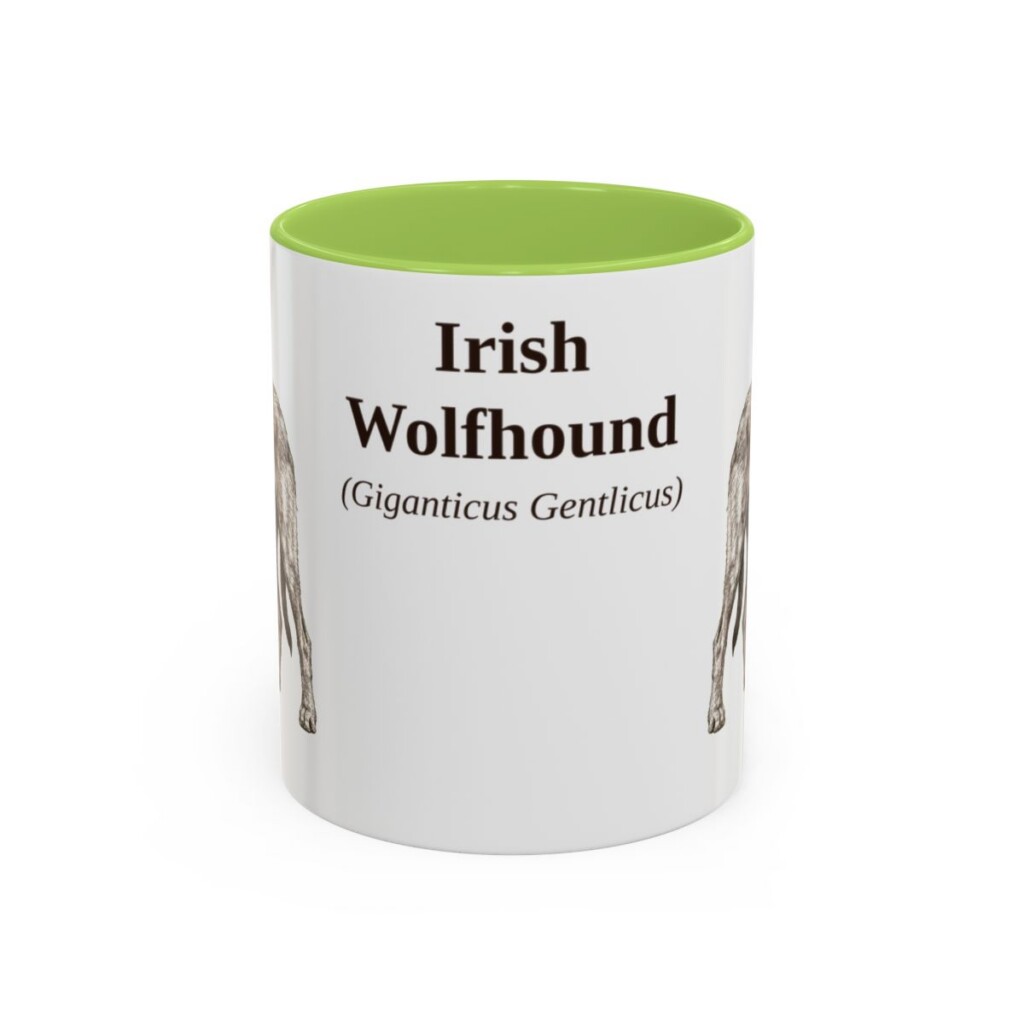 11oz-irish-wolfhound-mug-latin-light-green 11oz irish wolfhound mug, Light Green