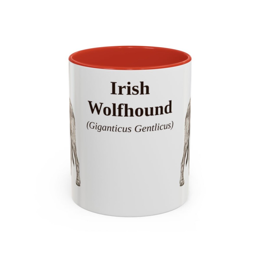 11oz-irish-wolfhound-mug-latin-red 11oz irish wolfhound mug, Red