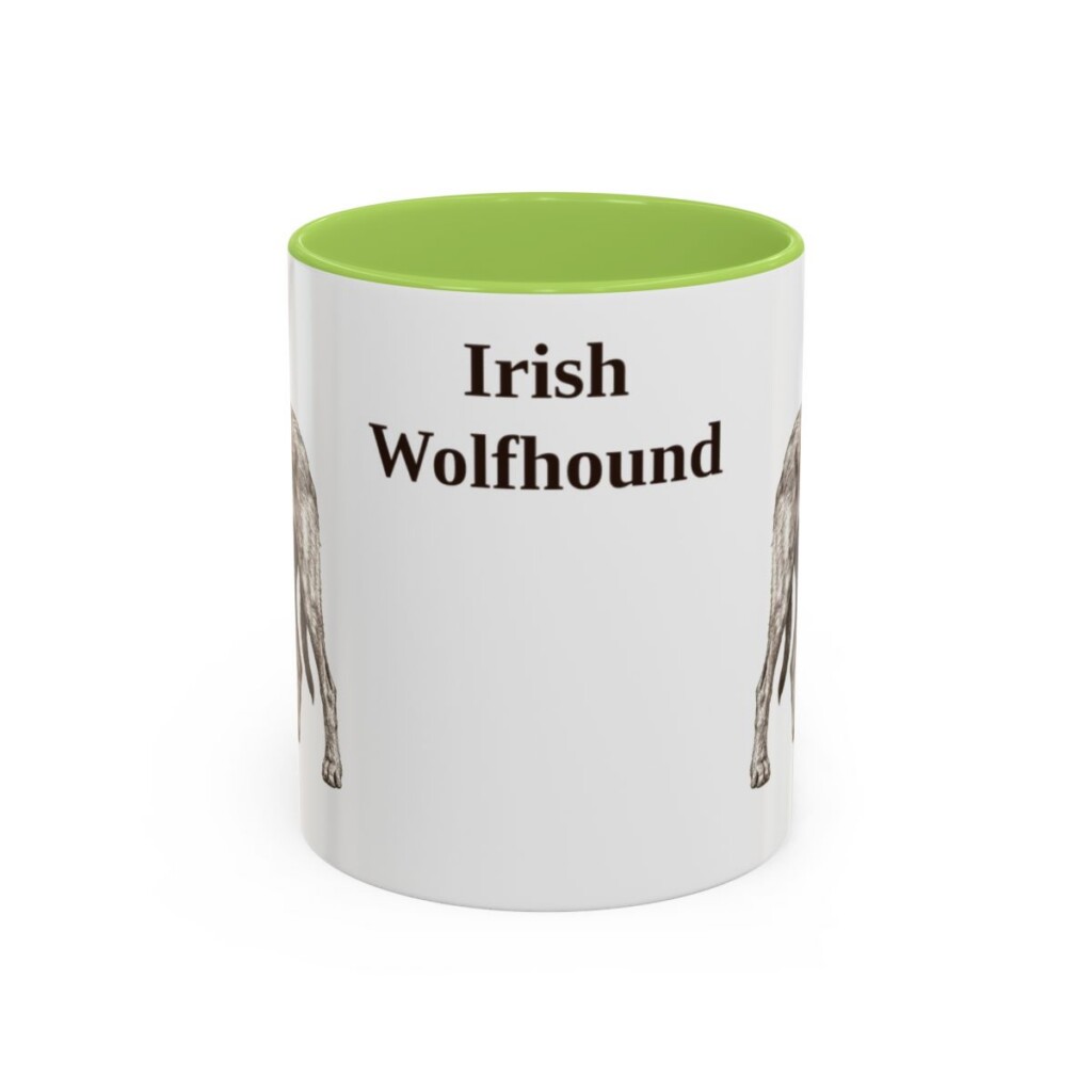 11oz irish wolfhound mug, Light Green