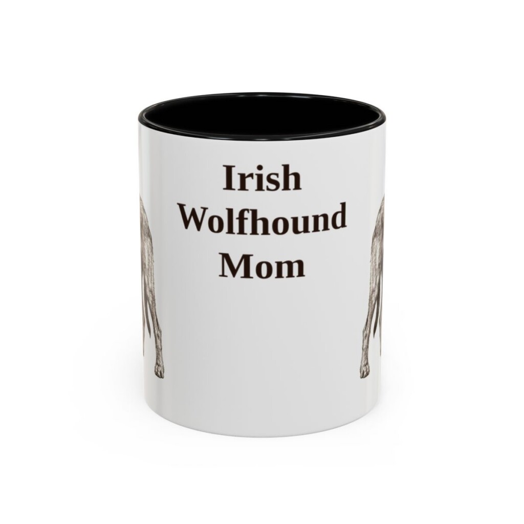 11oz irish wolfhound mug, Black