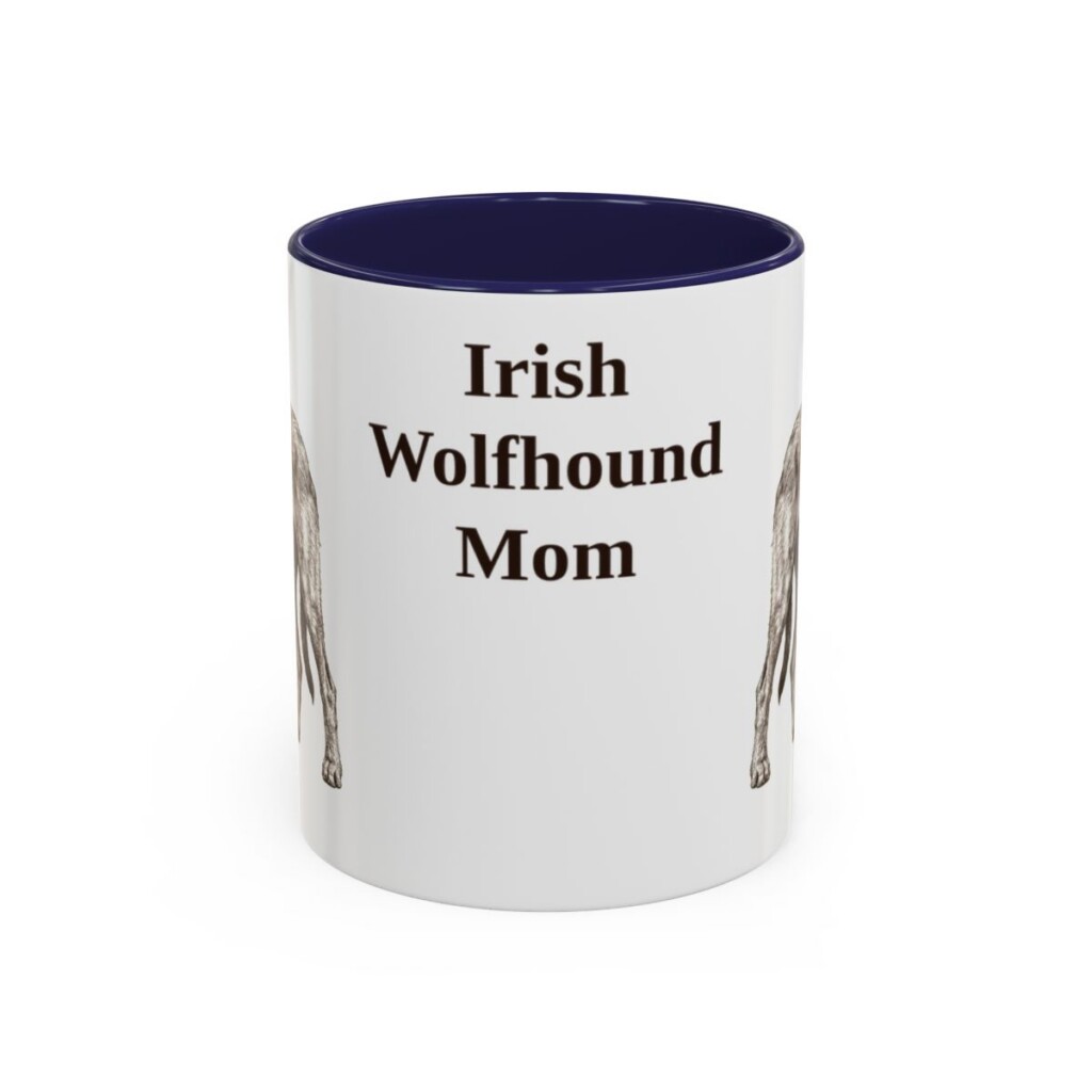 11oz irish wolfhound mug, Navy