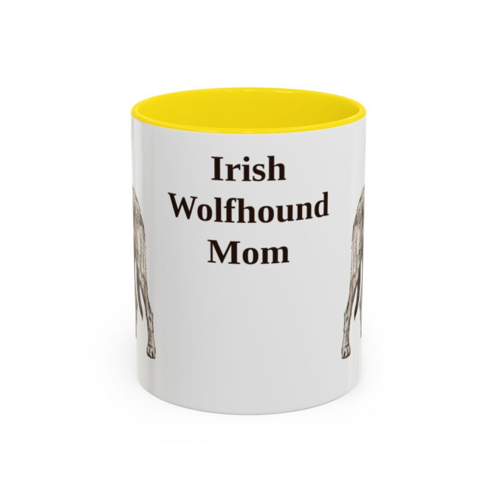 11oz irish wolfhound mug, Yellow