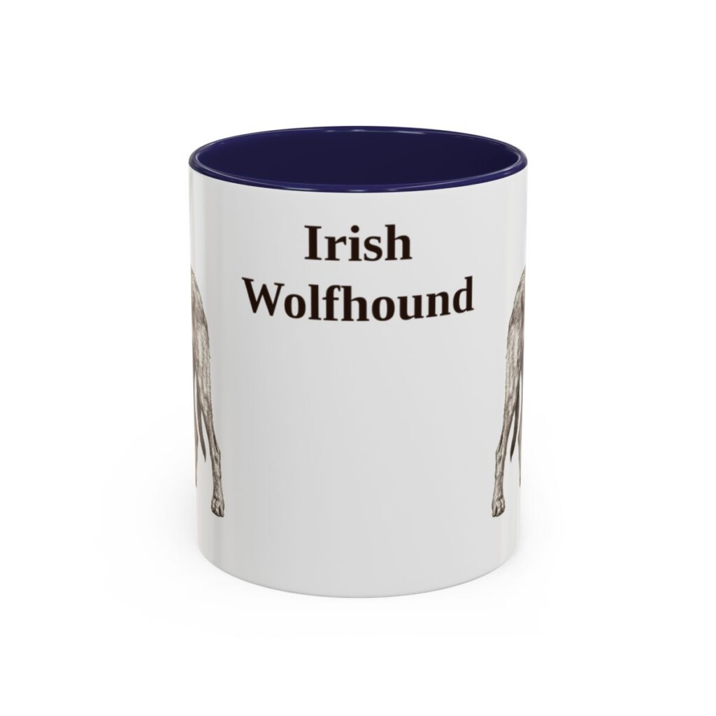 11oz irish wolfhound mug, Navy