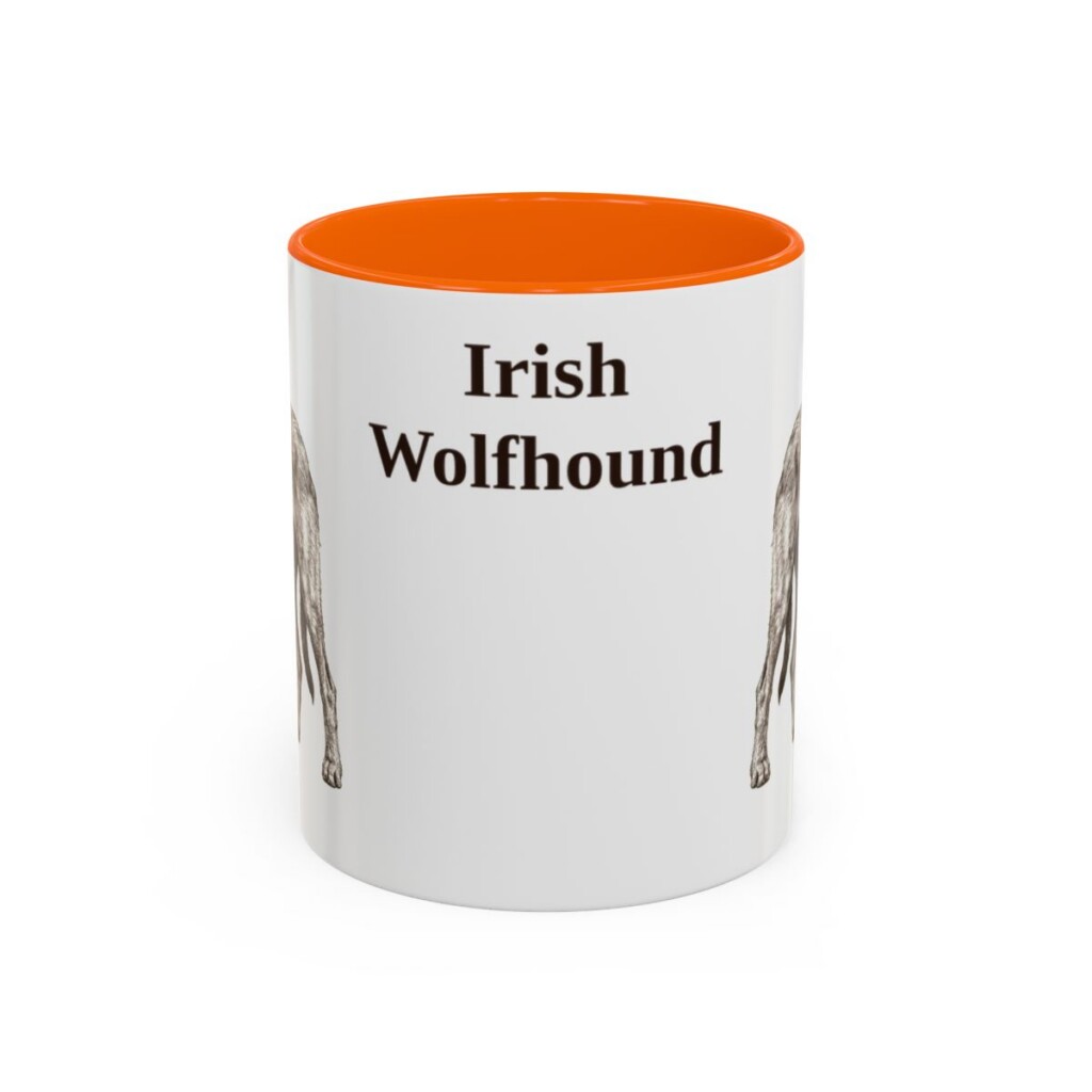 11oz irish wolfhound mug, Orange