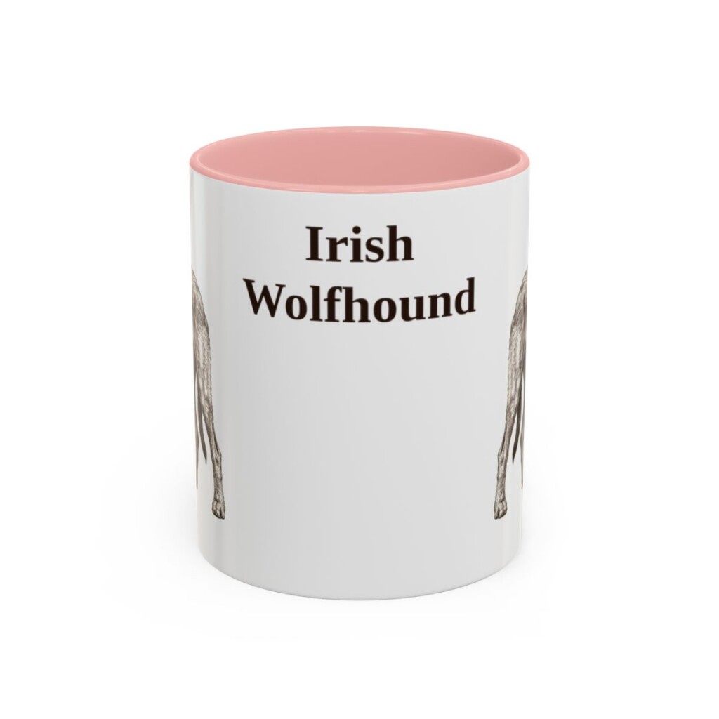 11oz irish wolfhound mug, Pink