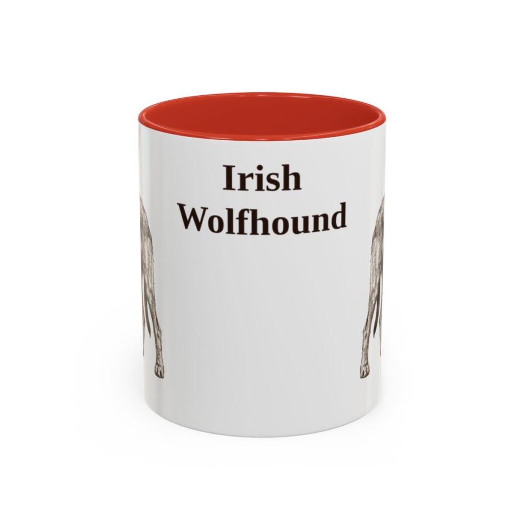11oz irish wolfhound mug, Red